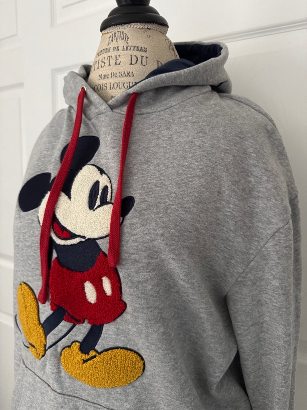 Disney Gray Hoodie with Mickey Appliqué